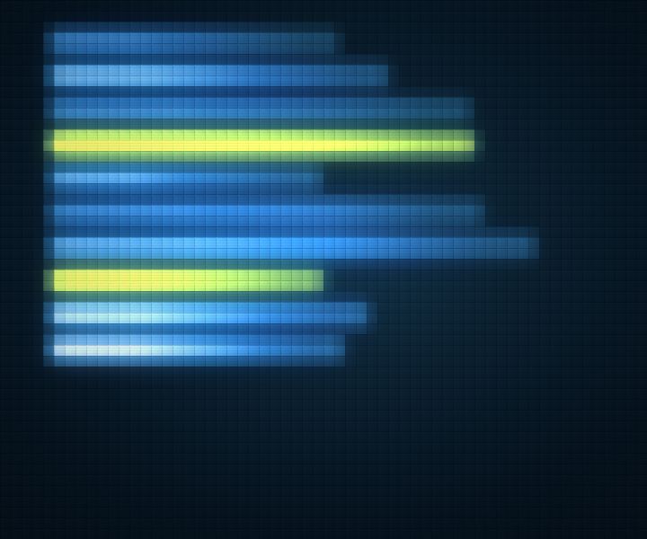 Abstract ledger of account bars